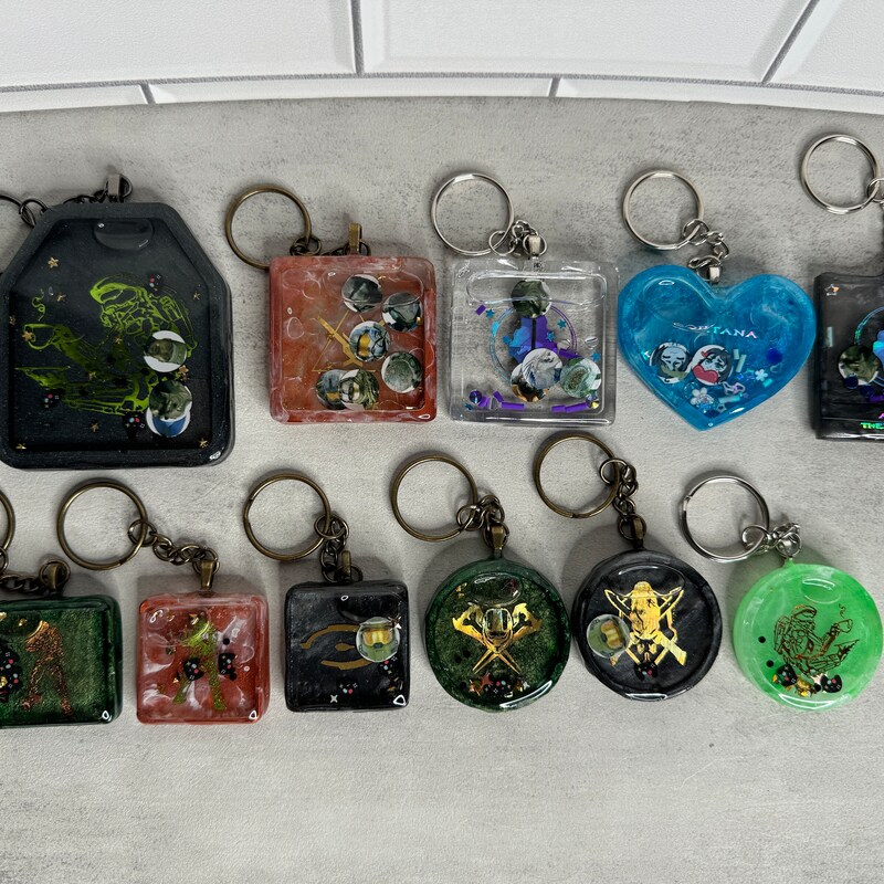 Alcohol Ink Keychain - Etsy