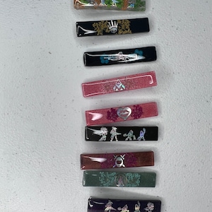 Gaming hair clips resin art barrette gamer girl handmade custom unique gift
