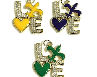 NOLA Love Mardi Gras Charms