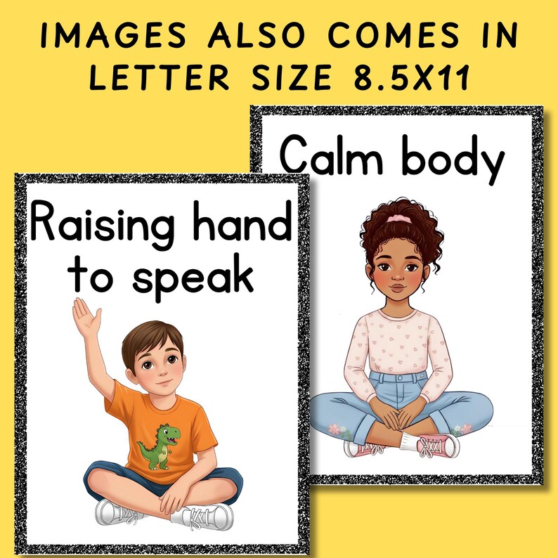 Classroom Circle Time Rules Visuals and Rules | Whole Body Listening ...