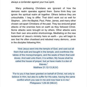 May include: A book page featuring religious text, including quotes from Matthew 21:12-13 and Philippians 1:29-30. The page number '36' is displayed at the bottom. The text discusses spiritual themes.