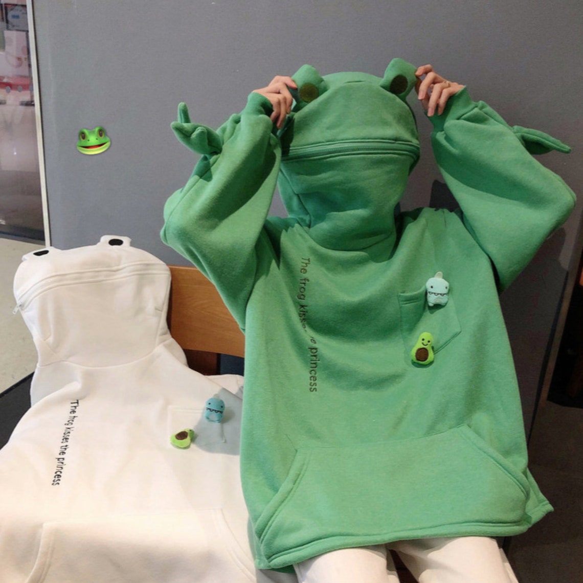 frog zip hoodie
