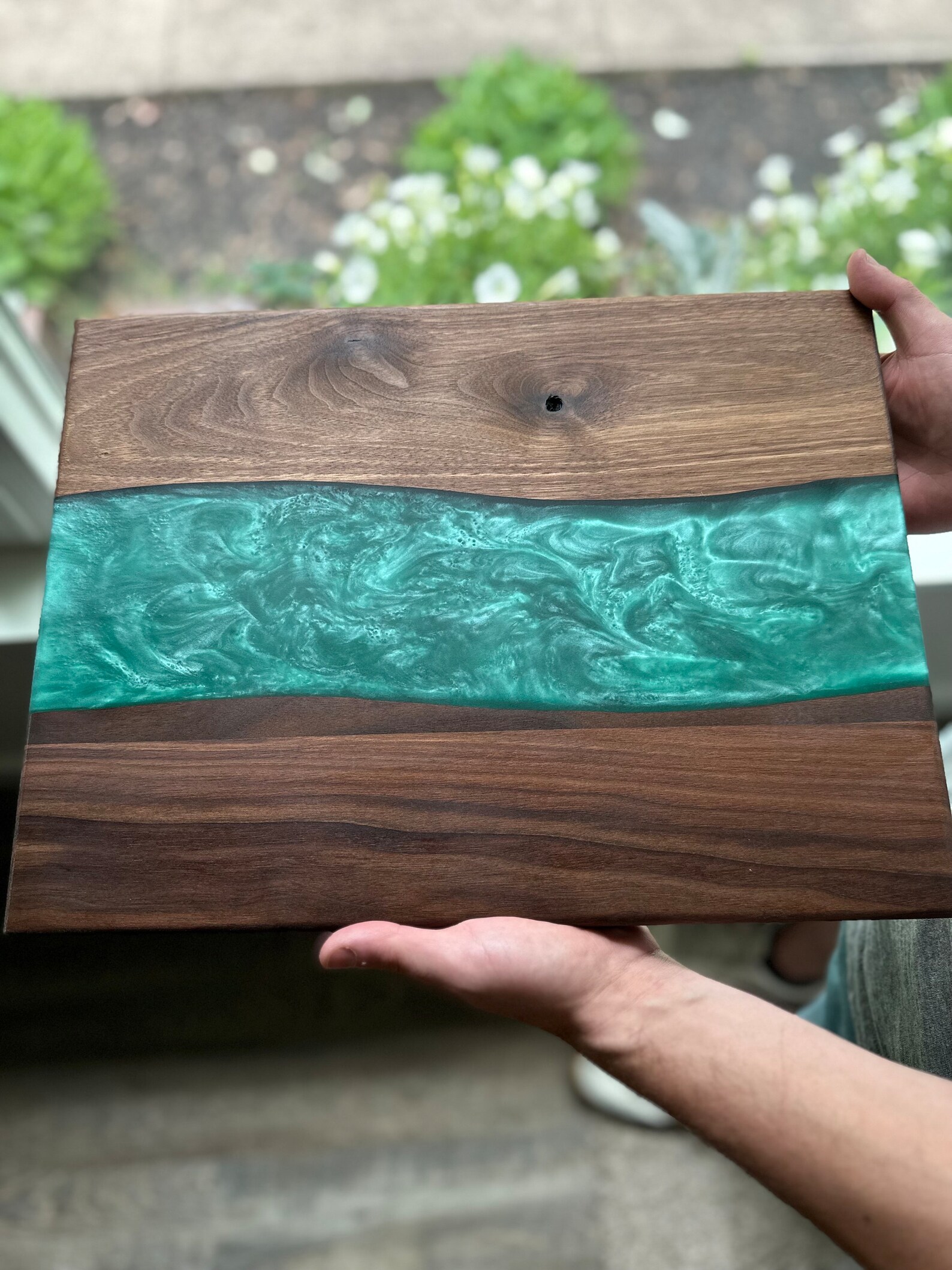 Reversible Epoxy Resin River Serving Tray and Cutting Board Etsy