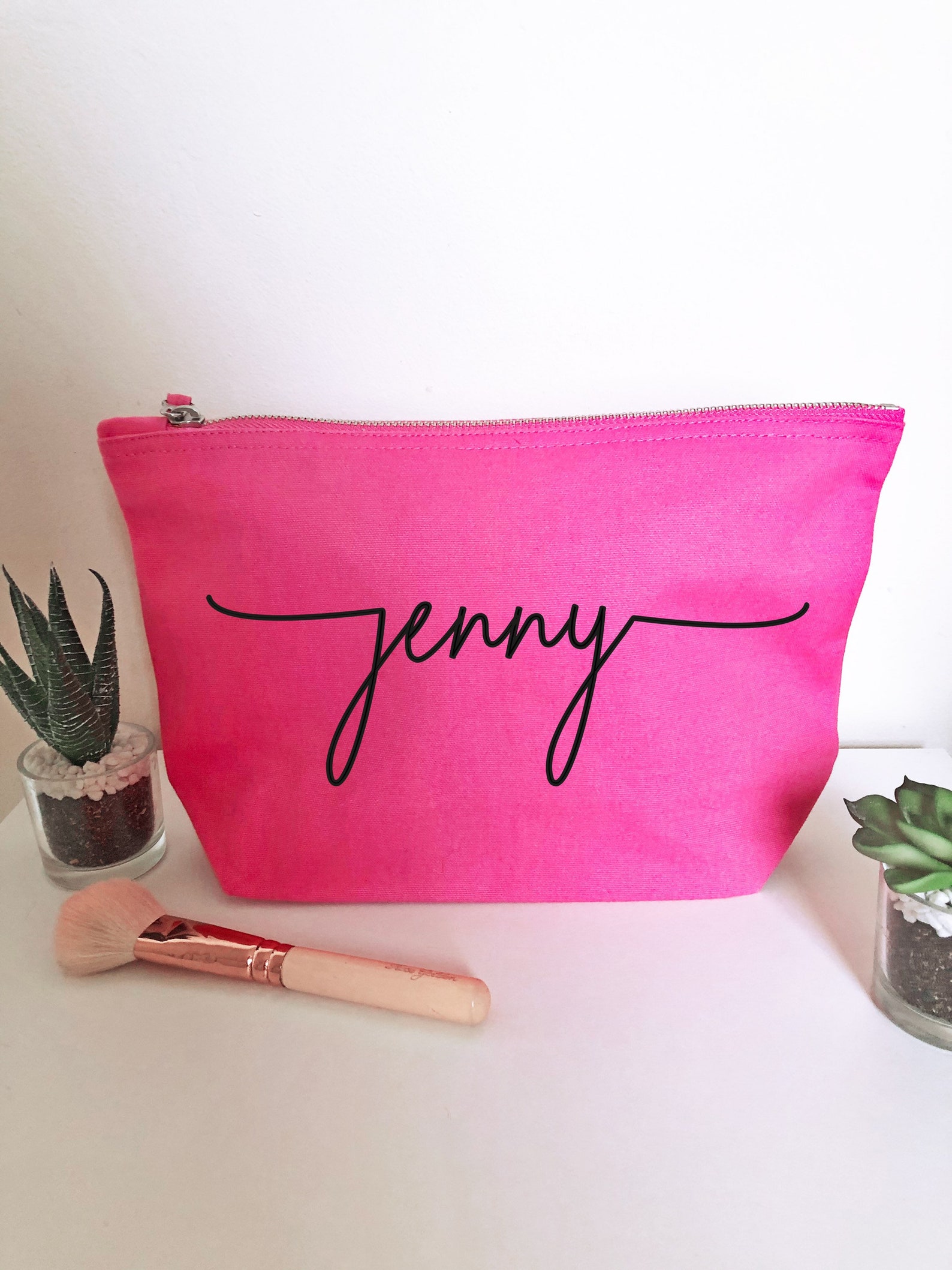 Personalised pink Make up bag Make up bag Bridesmaids gift Etsy