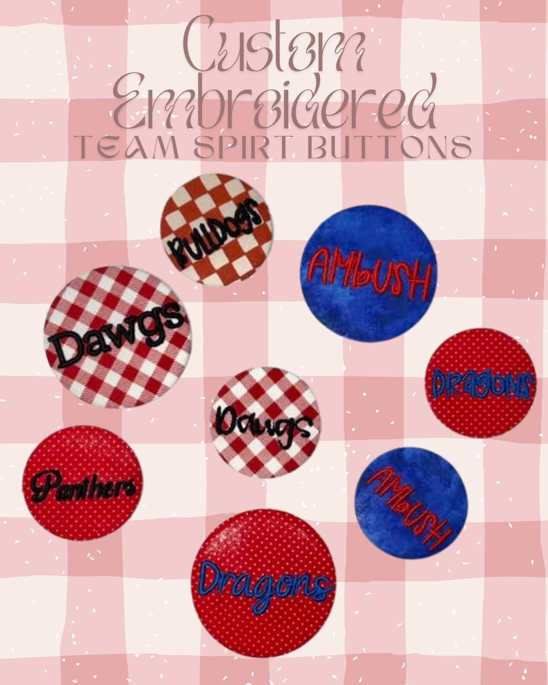 Committee Buttons Custom Sports Team Buttons | Personalized Mascot Pins | School Spirit ...
