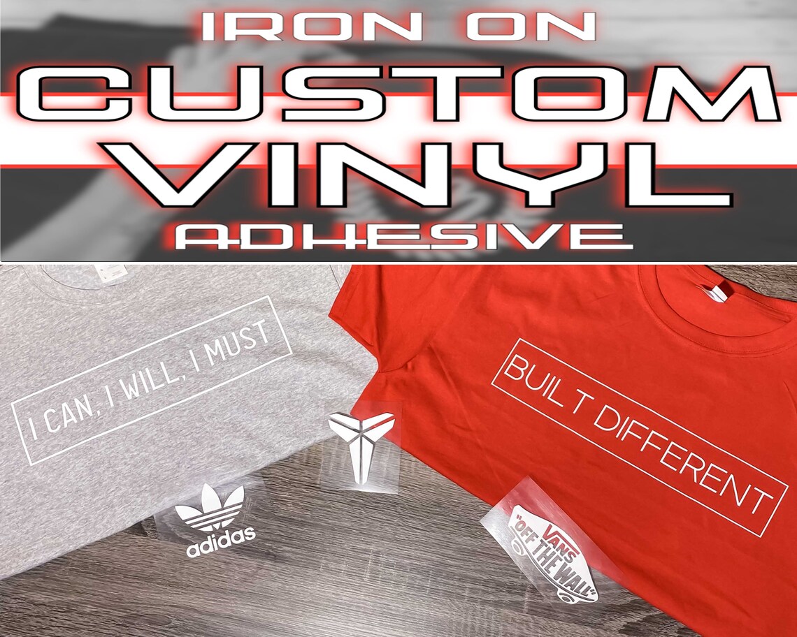 CUSTOM VINYL Iron on & Adhesive Multiple Colors Logos Custom Etsy