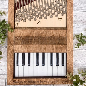 Laser Cut Wooden Grand Piano Replica: Personalized Music Lover Gift
