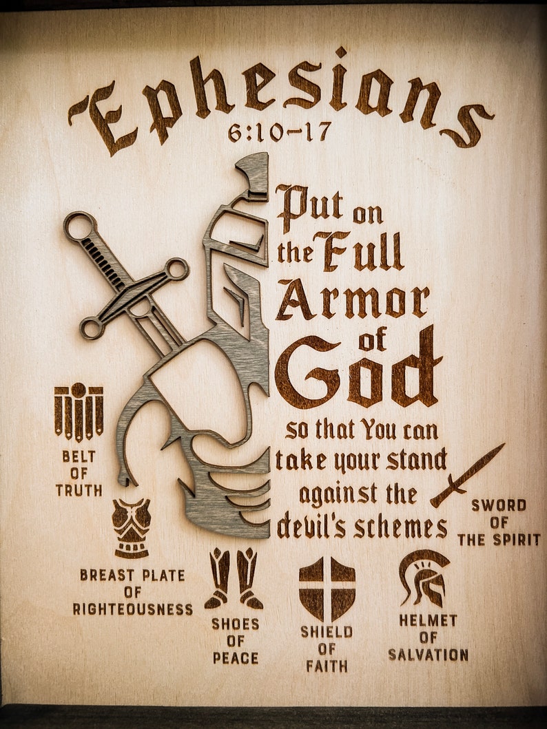 Personalized Armor of God Sign: Ephesians 6 Christian Wall Art - Etsy