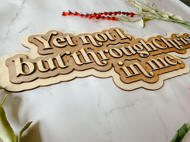 Yet Not I but Christ Sign Christian Letter Sign Christian Etsy
