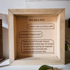 Engraved Text Message Sign: Personalized Text Art