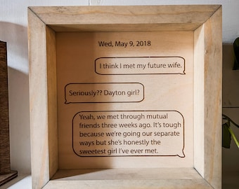 Engraved Text Message Sign: Personalized Text Art