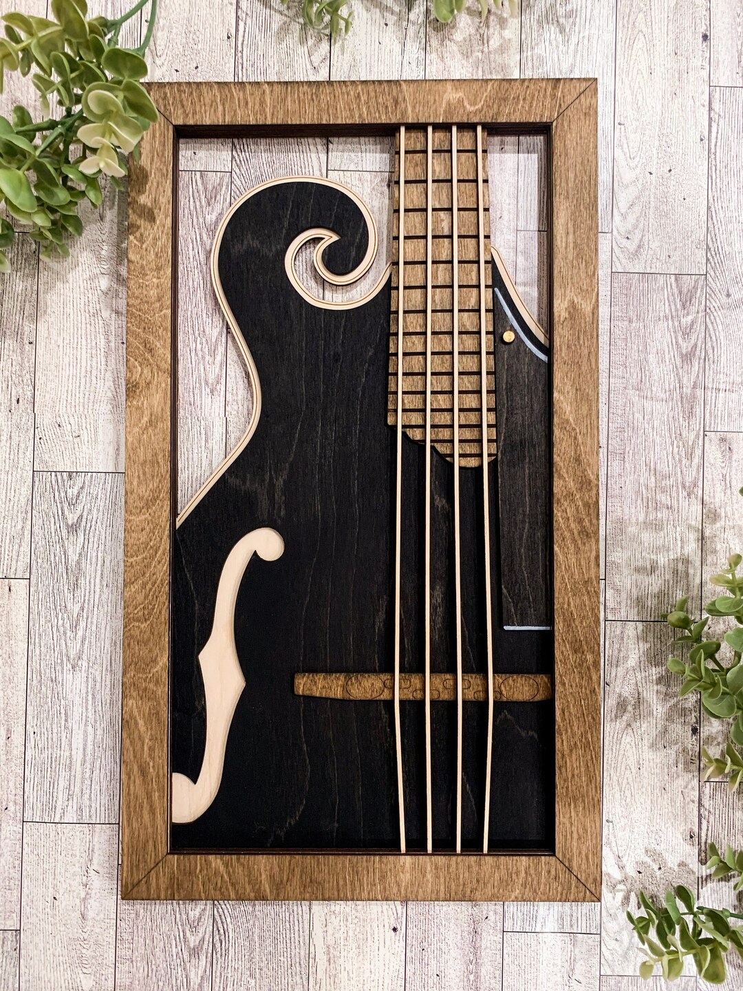 Wooden Layered Mandolin, Mandolin Art, Musician Gift, Bluegrass Gift