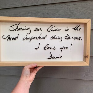 Custom Handwriting Framed Art: Sentimental Keepsake Sign