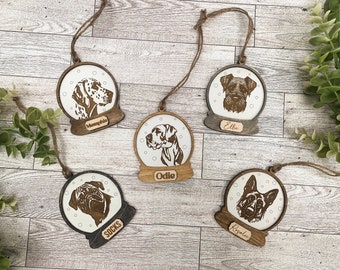 Custom Dog Ornament, Engraved Pet Ornament, Dog Mom Gift, Dog Christmas Ornament, Dog Breed Ornaments, Personalized Pet Ornament