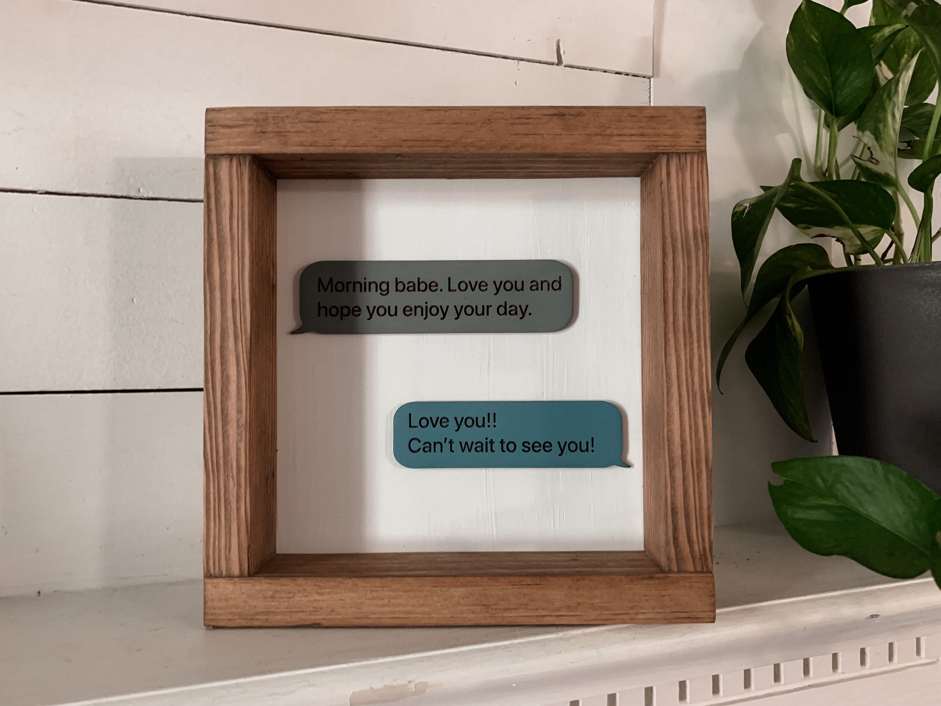 Custom Engraved Text Message Signphone Text Message Etsy UK