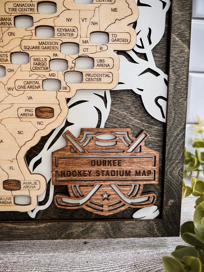 Personalized Hockey Stadium Map: Interactive Family Travel Gift - Etsy