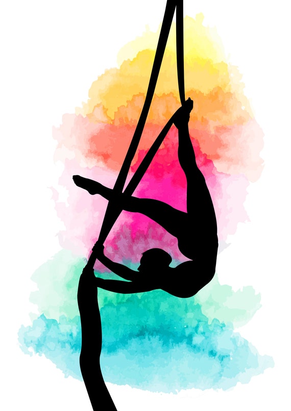 Set of 3 Aerial Silks Cloud Silhouette Artwork Wall Art Prints A5/A4/A3,  Birthday Gift, Aerialist, Dance, Poster, Picture, Studio -  Canada