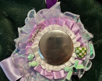 Purple and White 58 mm Rosette for Ita Bags