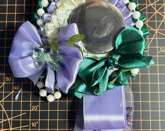Green and Purple 58 mm Rosette for Ita Bags