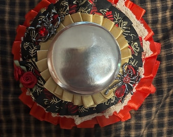 Red and Black 58 mm Rosette for Ita Bags