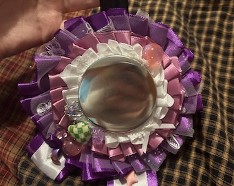 Purple 58 mm Rosette Keychain for Ita Bags
