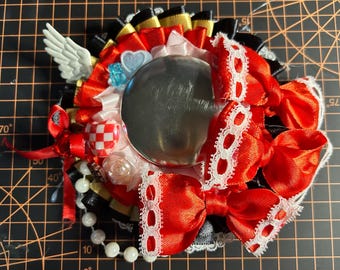 Red and Black 58 mm Rosette for Ita Bags