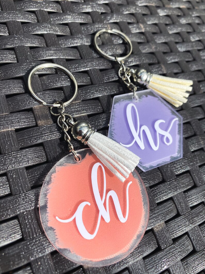 Personalised Initial Key Ring Etsy UK
