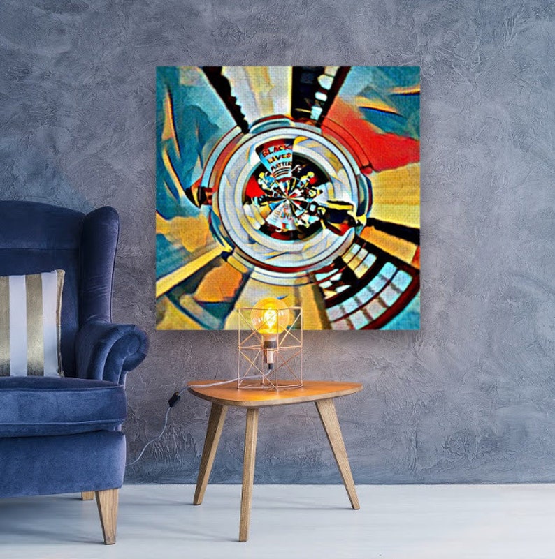 Black Live Matter Artwork. Digital Abstract Art Protest