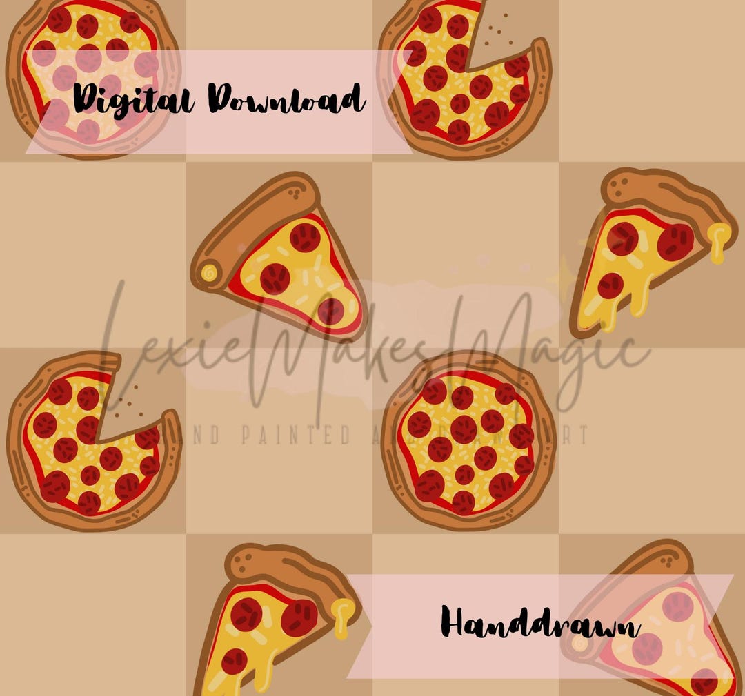 Pizza Checkers Pattern Pizza Party!, Pizza Checkerboard Seamless Pattern, PNG Download - Etsy