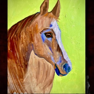 Horse painting Cute horse horse portrait