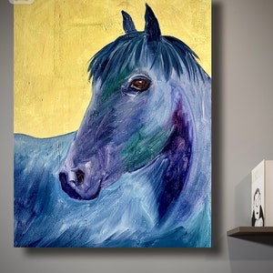 Horse painting Cute horse horse portrait
