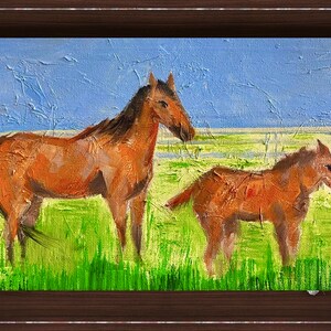 Horse painting Cute horse horse portrait