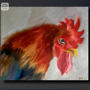 Hahn Kunst Huhn Malerei Roter Hahn Hahn Dekor