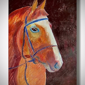 Horse painting Cute horse horse portrait