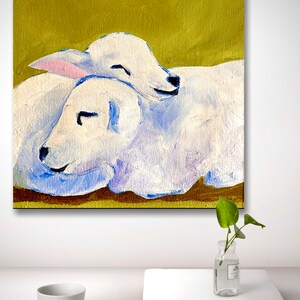 Sheep painting sheep wall art sheep decor