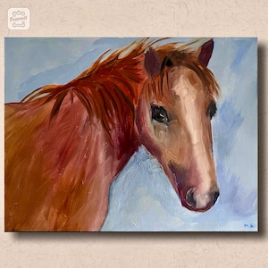 Horse painting Cute horse horse portrait