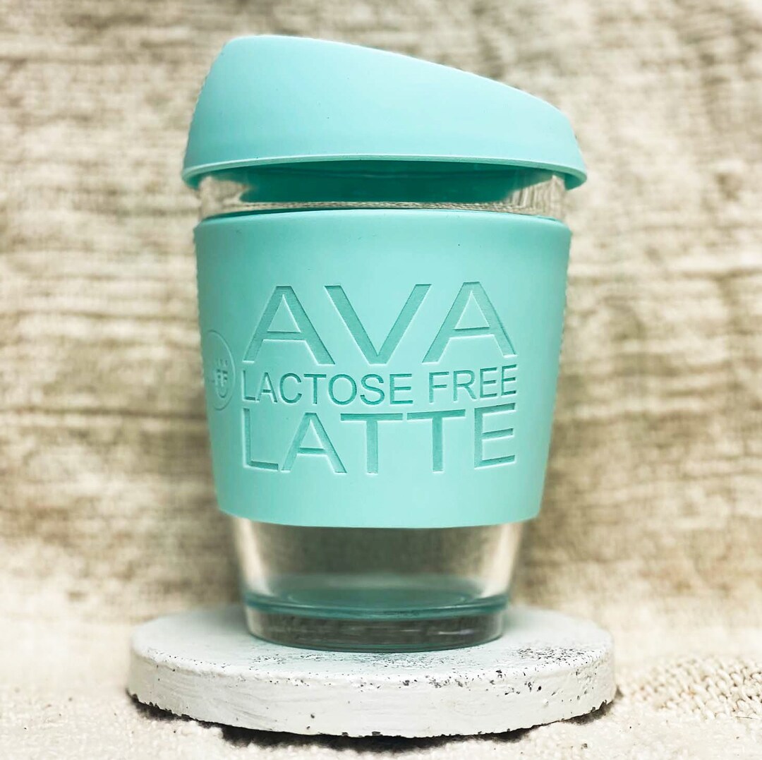 Personalised Medium Glass Coffee Keep Cup With Name and Order Etsy