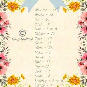 Name That Baby Gamebaby Shower Gameinstant Downloadpink&yellow Floral8