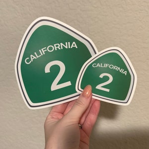 Small Size Angeles Crest Highway Sticker Highway 2 Sticker Highway Sign Travel Sticker California Travel Laptop Sticker Waterproof Sticker