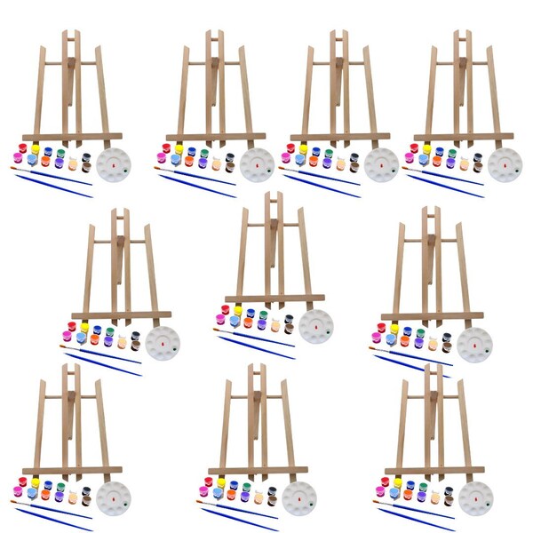 Essenburg Set di colori acrilici da 160 pezzi con cavalletto/Kit di pittura per feste/Set di pittura per bambini/Kit per sorsate e pittura per adulti