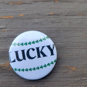 1&quot; St Patricks Day 2022 Pin Back Button | Lucky Gang 2022 | St Patricks Day Button | St Patricks Day Party Favors