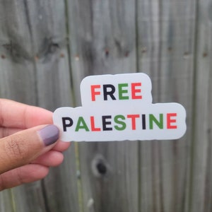 Free Palestine Waterproof Sticker | Filistine Sticker | Dome of the rock | 20% of proceeds donated | Israel sticker | Islamic sticker