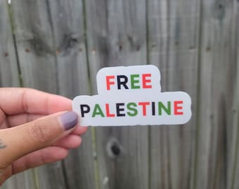 Free Palestine Waterproof Sticker | Filistine Sticker | Dome of the rock | 20% of proceeds donated | Israel sticker | Islamic sticker