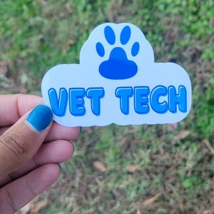 Veterinarian Technician Waterproof Sticker | Vet Tech Week | Vet Tech Christmas Gift | Vet Med | Vet Appreciation Gift | Vet Clinic | Vet