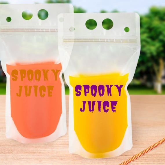 Halloween Drink Pouches Reusable Drink Pouches Halloween Party