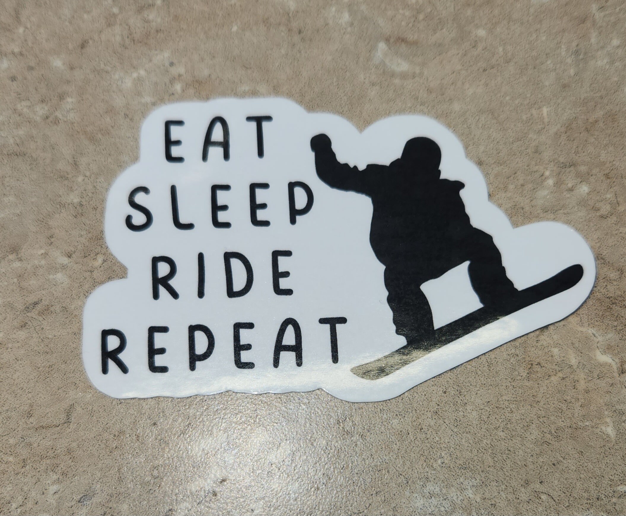 eat sleep ride repeat snowboard Snowboarding Sticker | Eat Sleep Ride Repeat | Funny Snowboarding Sticker |  Waterproof Sticker | Snowboarding Decal