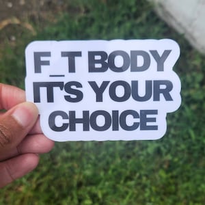Fitness Motivation Sticker | Gym Sticker | Fit Body It&#39;s Your Choice | Exercise Sticker | Motivational Workout
