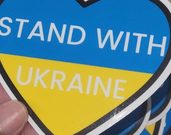 Ukraine Waterproof Sticker | Stand With Ukraine | Ukraine Peace | Ukrainian Flag | Ukraine People | Ukrainian People