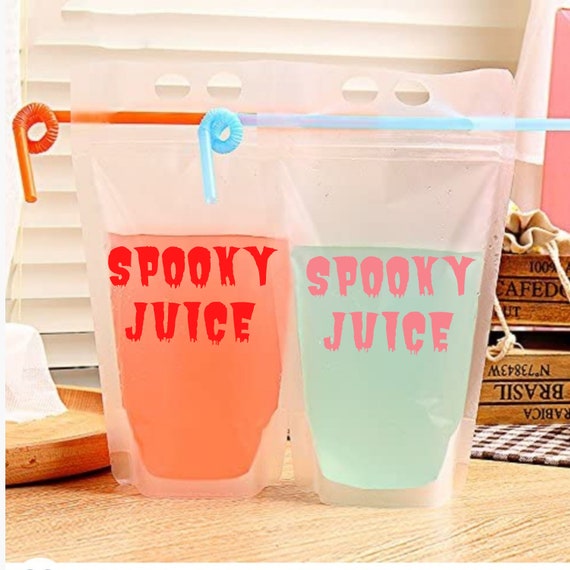 Halloween Drink Pouches Reusable Drink Pouches Halloween Party