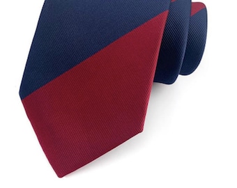 Red & Navy Silk Tie